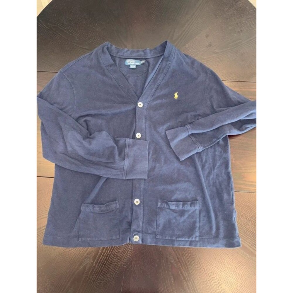 Vtg Polo Ralph Lauren Cotton Cardigan Sweater Sz XXL